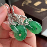 Bohemian Hotan Jade Green Earrings for Women