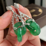 Bohemian Hotan Jade Green Earrings for Women