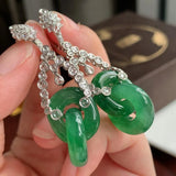 Bohemian Hotan Jade Green Earrings for Women
