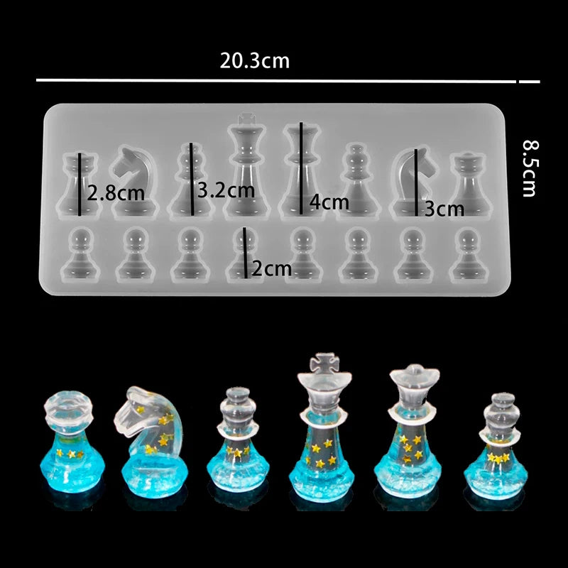 Chess Crystal Epoxy Resin Mold for DIY Crafts