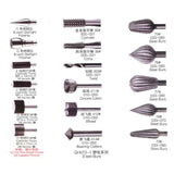 Inverted Cone Burs Jewelry Engraving Burs High Speed Steel Burs 6Pcs