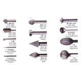 Inverted Cone Burs Jewelry Engraving Burs High Speed Steel Burs 6Pcs