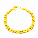 24k Real Fish Pendant Bracelet, Inverted Euro Plated