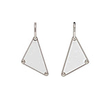 Inverted Triangle Necklace Metal Label Pendant Street Men Women Collarbone Chain