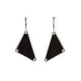 Inverted Triangle Necklace Metal Label Pendant Street Men Women Collarbone Chain