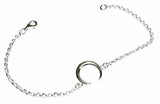 925 Silver Inverted Moon Bracelet