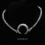 925 Silver Inverted Moon Bracelet