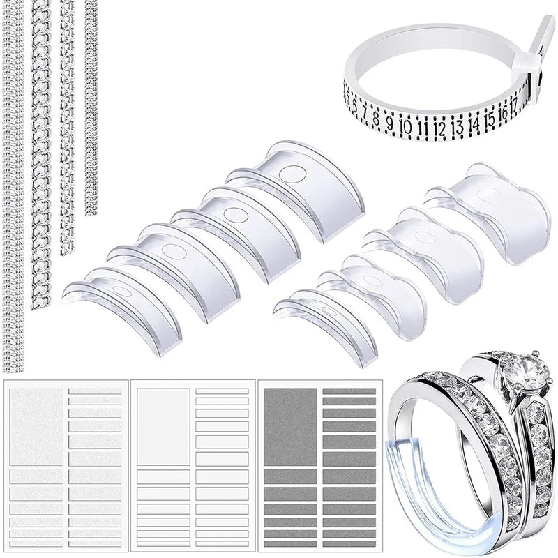 Invisible Ring Size Adjusters Guard Ring Sizer with Measuring Tool