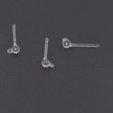 3mm Ball Loop Hanger Findings Clear Stud Earrings Component