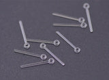 Clear Plastic Resin Stud Earrings DIY Component