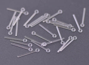 Clear Plastic Resin Stud Earrings DIY Component