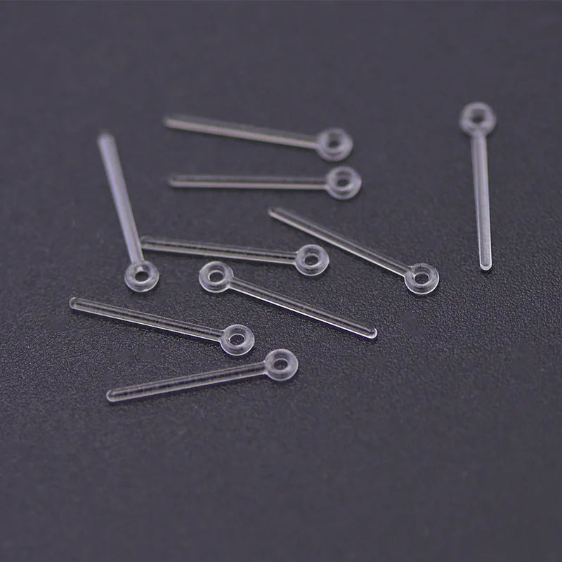 Clear Plastic Resin Stud Earrings DIY Component