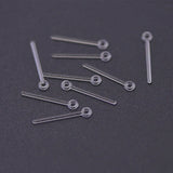 Clear Plastic Resin Stud Earrings DIY Component