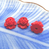 Red Chinese Cinnabar Beads for Prayer Buddhist Jewelry Making
