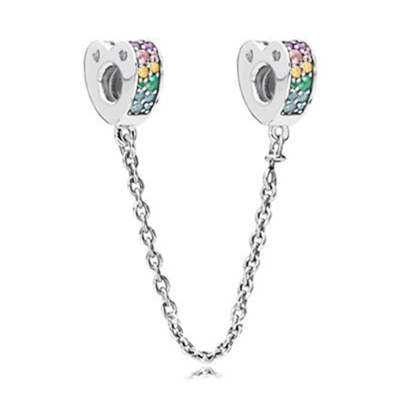 1 Pcs/lot Rainbow Security Chain Diamond Bracelet Accessory