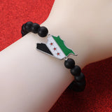 Iraq Syria Flag Beads Bracelet - Iraqi Syrians Jewelry