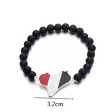 Iraq Syria Flag Beads Bracelet - Iraqi Syrians Jewelry