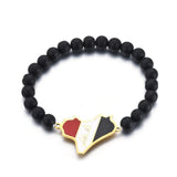 Iraq Syria Flag Beads Bracelet - Iraqi Syrians Jewelry