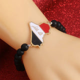 Iraq Syria Flag Beads Bracelet - Iraqi Syrians Jewelry
