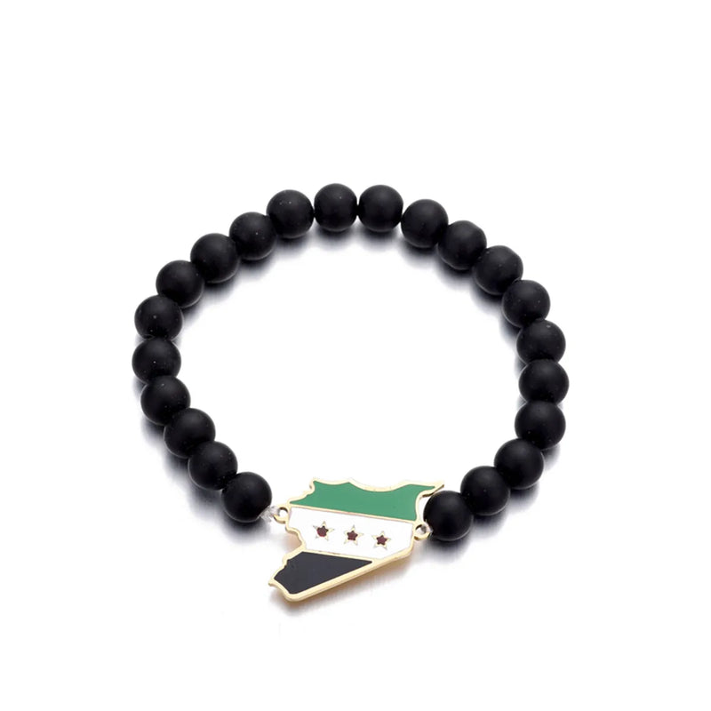 Iraq Syria Flag Beads Bracelet Jewelry Iraqi Syrians