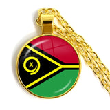 Ireland, Wales, Vanuatu, Tonga, Suriname Flag Pendant Necklace Gift