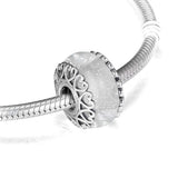 Iridescent Glass Charm Beads Sterling Silver Jewelry