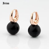 Rose Round Pearls Dangle Earrings Women Girls Party Noble Long Jewelry Earing