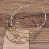 Adjustable Crown Head Bands Metal Hair Band DIY Jewel