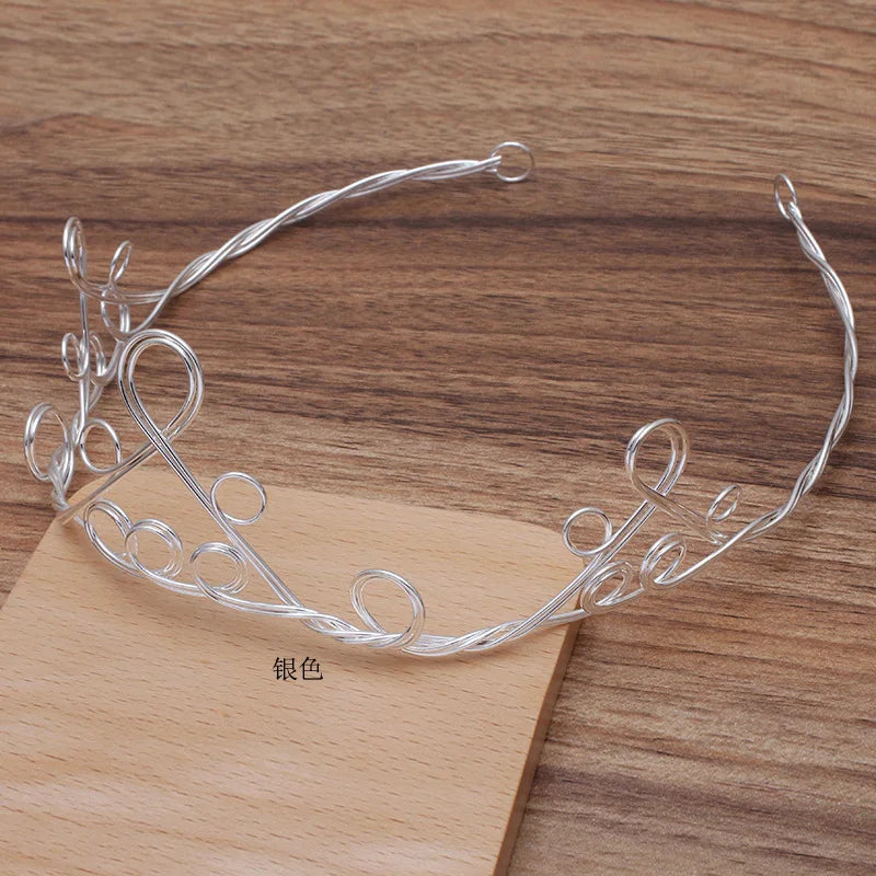 Adjustable Crown Head Bands Metal Hair Band DIY Jewel