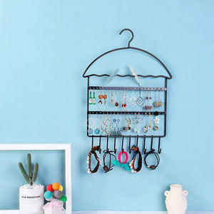 Iron Earring Jewelry Stand Hanging Wall Holder Organizer