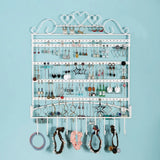Iron Earring Jewelry Stand Hanging Wall Holder Organizer