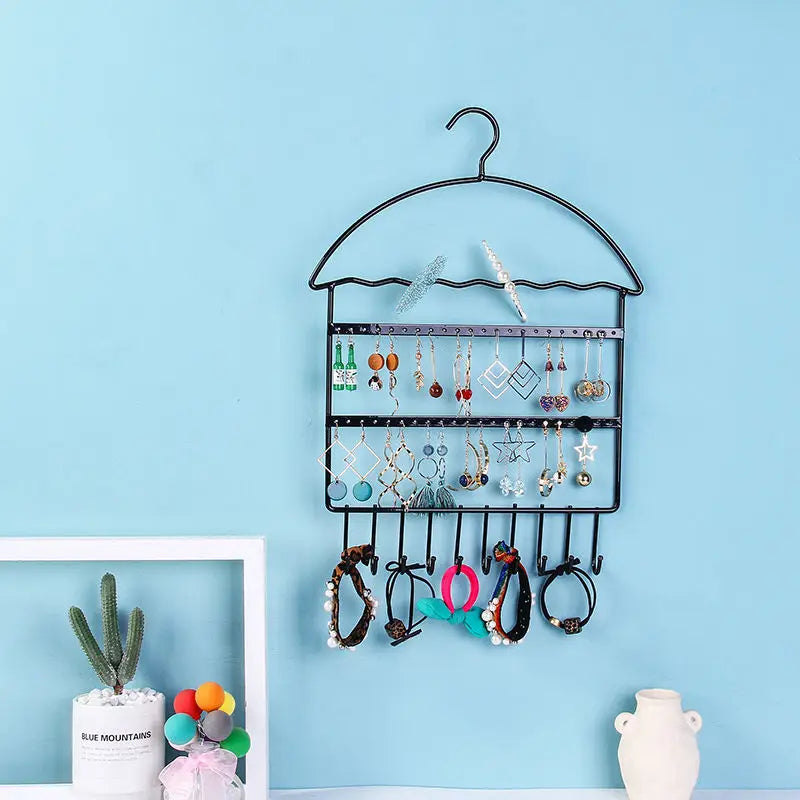 Iron Earring Jewelry Stand Hanging Wall Holder Organizer