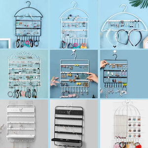 Iron Earring Jewelry Stand Hanging Wall Holder Organizer
