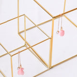 Iron Frame Geometric Showcase Earrings Necklace Hanger Display