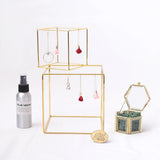 Iron Frame Geometric Showcase Earrings Necklace Hanger Display