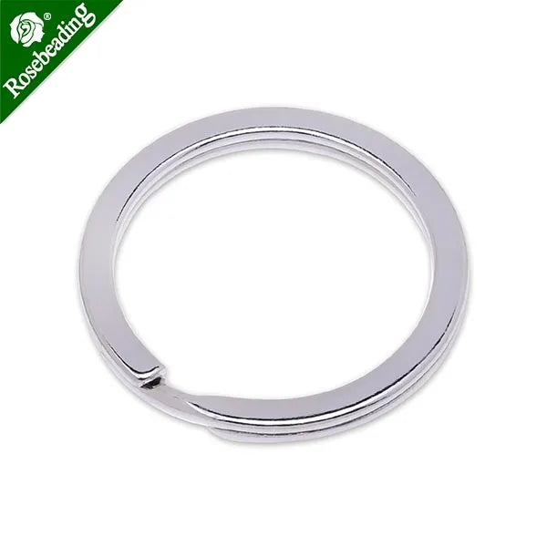 Iron Round Key Rings Split Rings Circle,Flat Key Chain - 50pcs/lot
