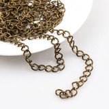 1.2x7x8mm Antique Bronze Iron Chain Necklace