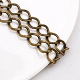 1.2x7x8mm Antique Bronze Iron Chain Necklace
