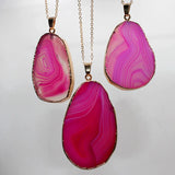 Natural Stone Quartz Druzy Pendant Necklace for Women
