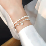 925 Silver Love Bracelet - Letter Bracelet for Women