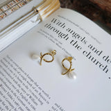925 Silver Alien Pearl Earrings Women's Fine Jewelry Gift