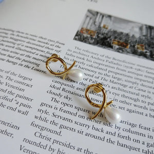 925 Silver Alien Pearl Earrings Women's Fine Jewelry Gift