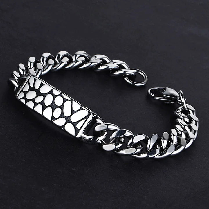 Abstract Spotted Chain & Link Bracelets for Men Stainless Steel SL031