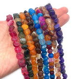 Natural Agate Beads for DIY Bracelets - Gemstone Making Supplies