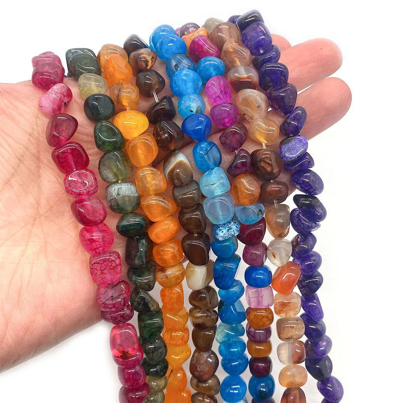 Natural Agate Beads for DIY Bracelets - Gemstone Making Supplies