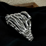 Irregular Alien Palm Skeleton Metal Hair Claws for Women Girl Party Jewelry