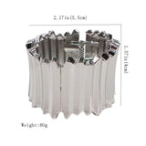 Alloy Big Cuff Bracelets Punk Metal Statement Bangles
