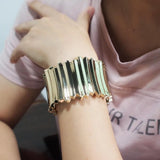Alloy Big Cuff Bracelets Punk Metal Statement Bangles