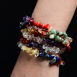 Natural Stone Healing Chip Beads Kit with Shell Beads