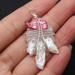 Baroque Freshwater Pearl Pendant for DIY Necklace